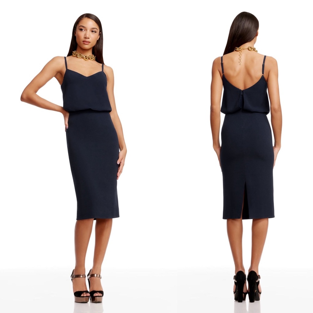 NWT Dress the Population Alondra Blouson Sheath Dress Sz XL